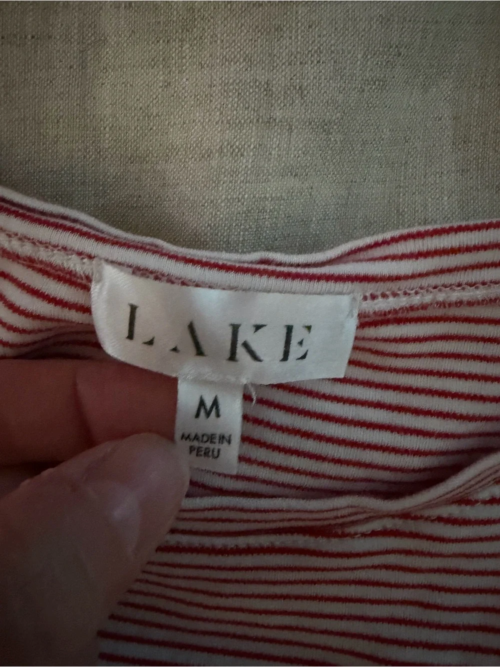 Lake pajamas Soft Stripe Women's Pajama Set - red/White - Picture 3 of 4